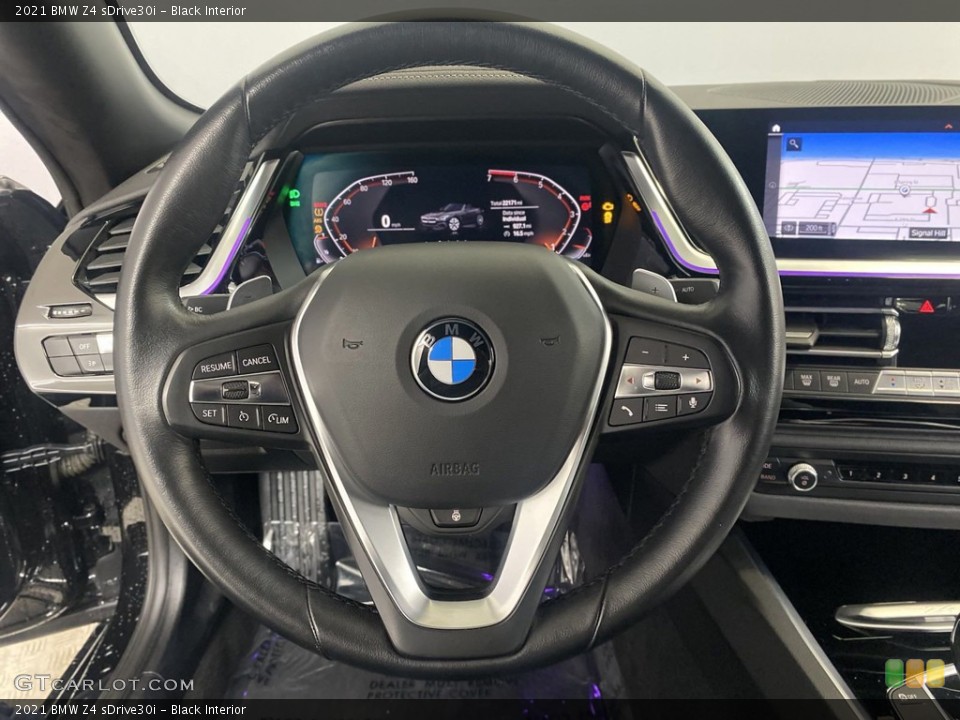Black Interior Steering Wheel for the 2021 BMW Z4 sDrive30i #145369607