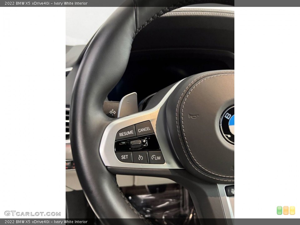 Ivory White Interior Steering Wheel for the 2022 BMW X5 xDrive40i #145370018