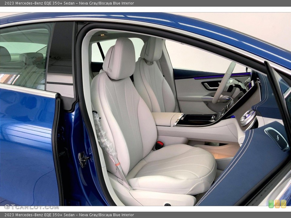 Neva Gray/Biscaya Blue Interior Front Seat for the 2023 Mercedes-Benz EQE 350+ Sedan #145371031