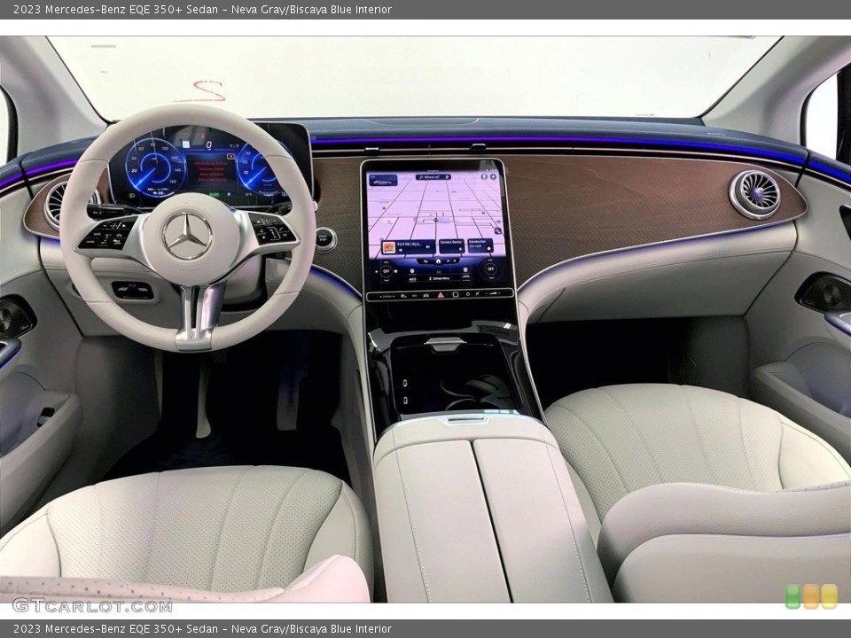 Neva Gray/Biscaya Blue Interior Photo for the 2023 Mercedes-Benz EQE 350+ Sedan #145371046