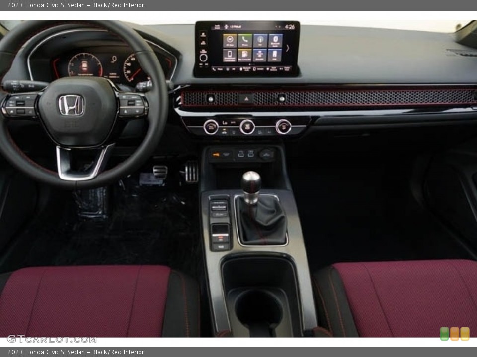 Black/Red Interior Dashboard for the 2023 Honda Civic Si Sedan #145374961
