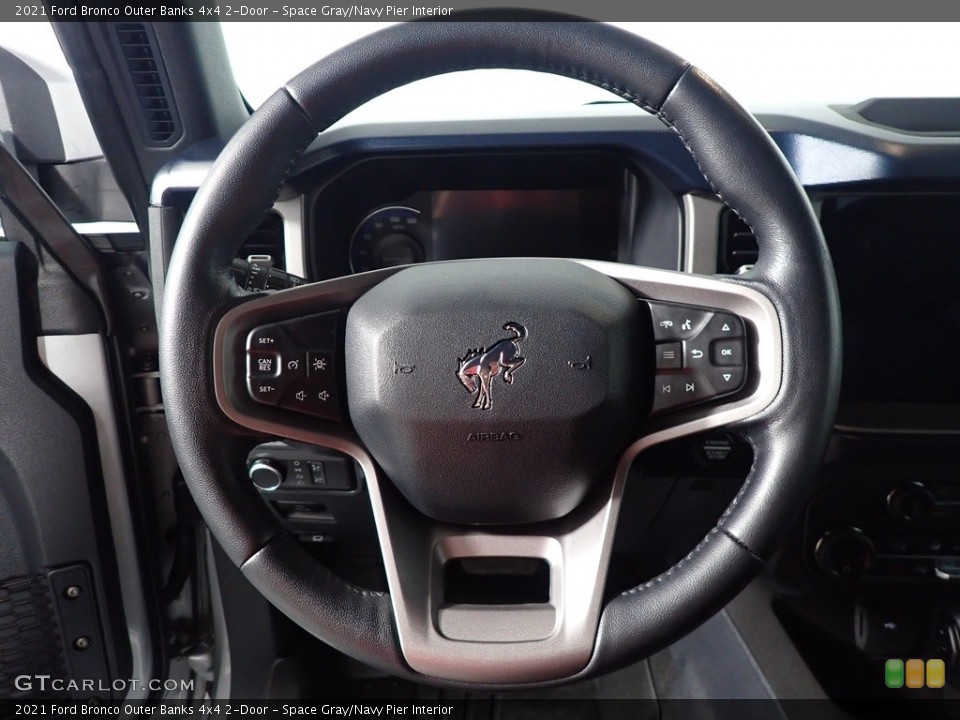 Space Gray/Navy Pier Interior Steering Wheel for the 2021 Ford Bronco Outer Banks 4x4 2-Door #145375957