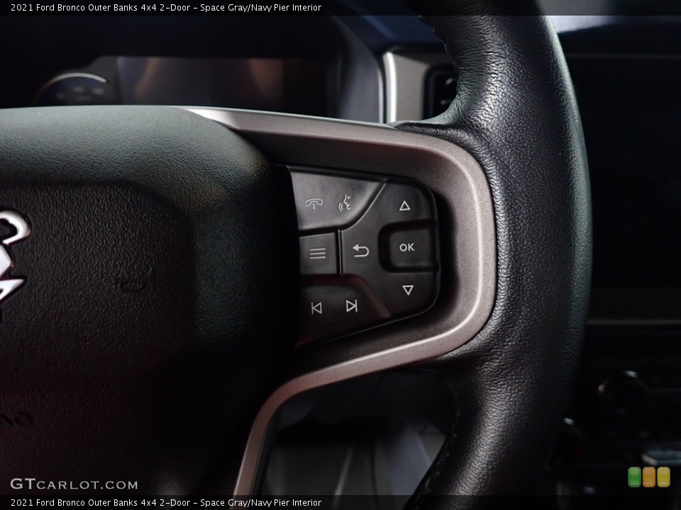 Space Gray/Navy Pier Interior Steering Wheel for the 2021 Ford Bronco Outer Banks 4x4 2-Door #145376023
