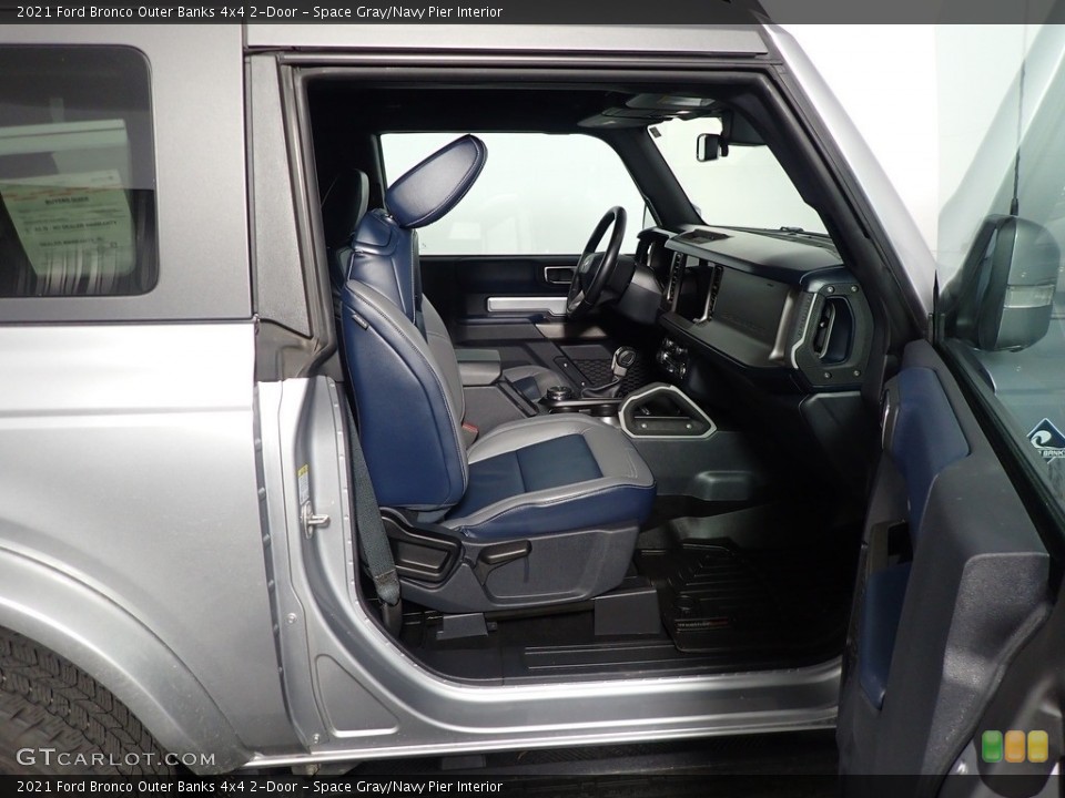 Space Gray/Navy Pier Interior Front Seat for the 2021 Ford Bronco Outer Banks 4x4 2-Door #145376167