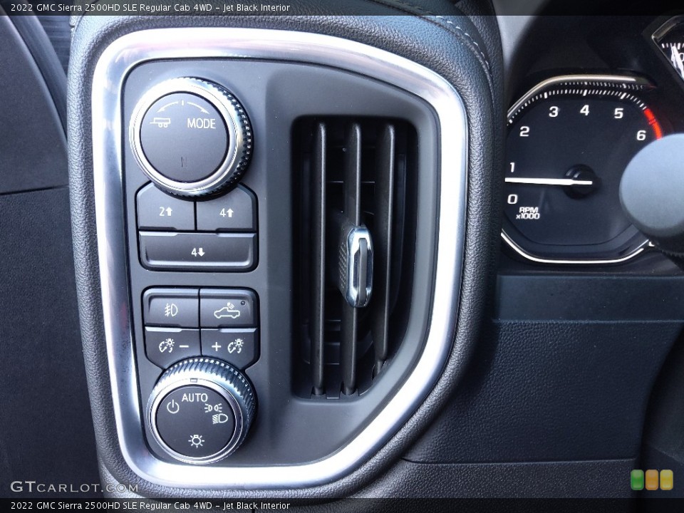 Jet Black Interior Controls for the 2022 GMC Sierra 2500HD SLE Regular Cab 4WD #145377277