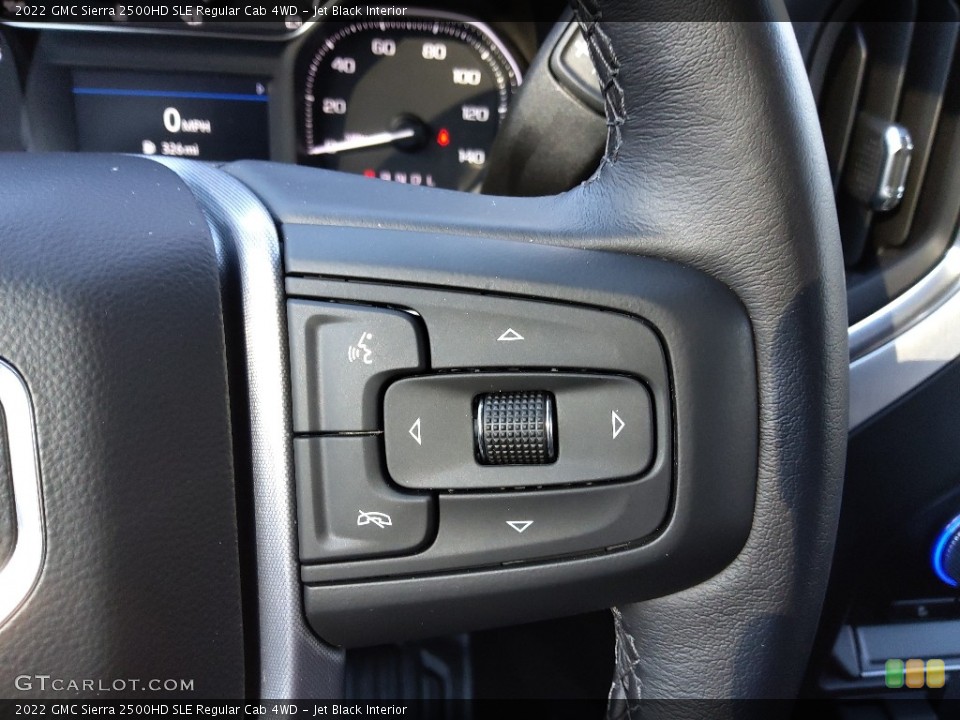 Jet Black Interior Steering Wheel for the 2022 GMC Sierra 2500HD SLE Regular Cab 4WD #145377352