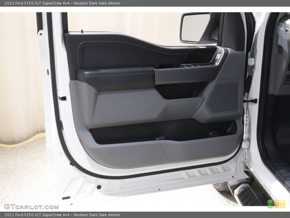 Medium Dark Slate Interior Door Panel for the 2021 Ford F150 XLT SuperCrew 4x4 #145378417