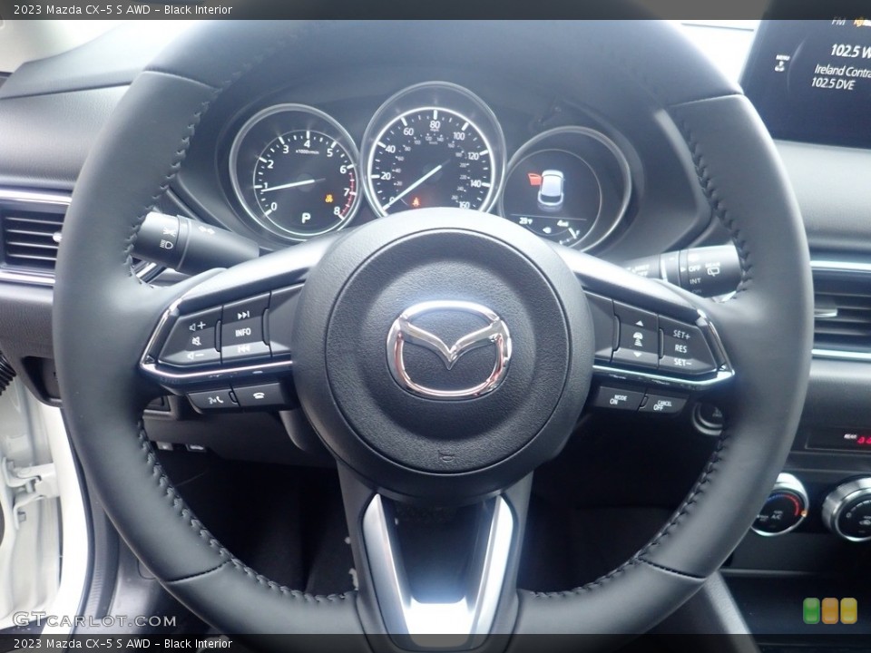 Black Interior Steering Wheel for the 2023 Mazda CX-5 S AWD #145378852