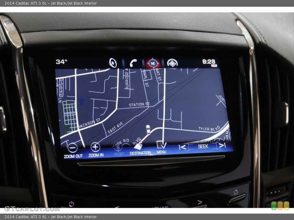 Jet Black/Jet Black Interior Navigation for the 2014 Cadillac ATS 3.6L #145379041