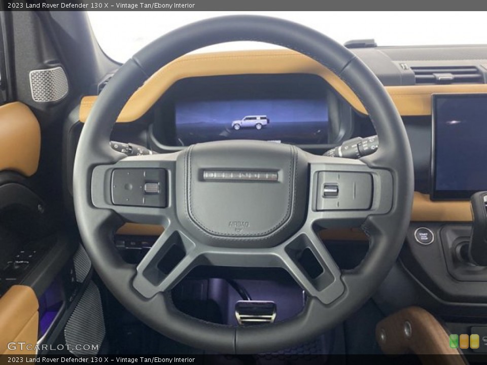 Vintage Tan/Ebony Interior Steering Wheel for the 2023 Land Rover Defender 130 X #145379503