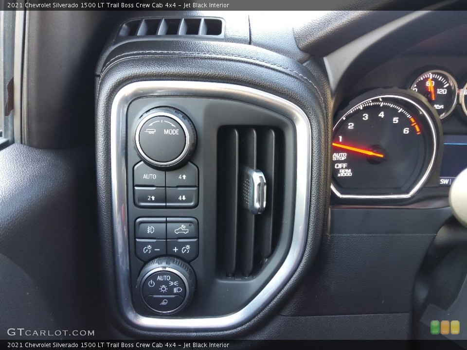 Jet Black Interior Controls for the 2021 Chevrolet Silverado 1500 LT Trail Boss Crew Cab 4x4 #145379638
