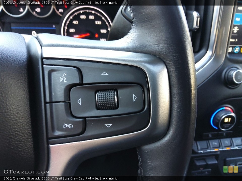 Jet Black Interior Steering Wheel for the 2021 Chevrolet Silverado 1500 LT Trail Boss Crew Cab 4x4 #145379695