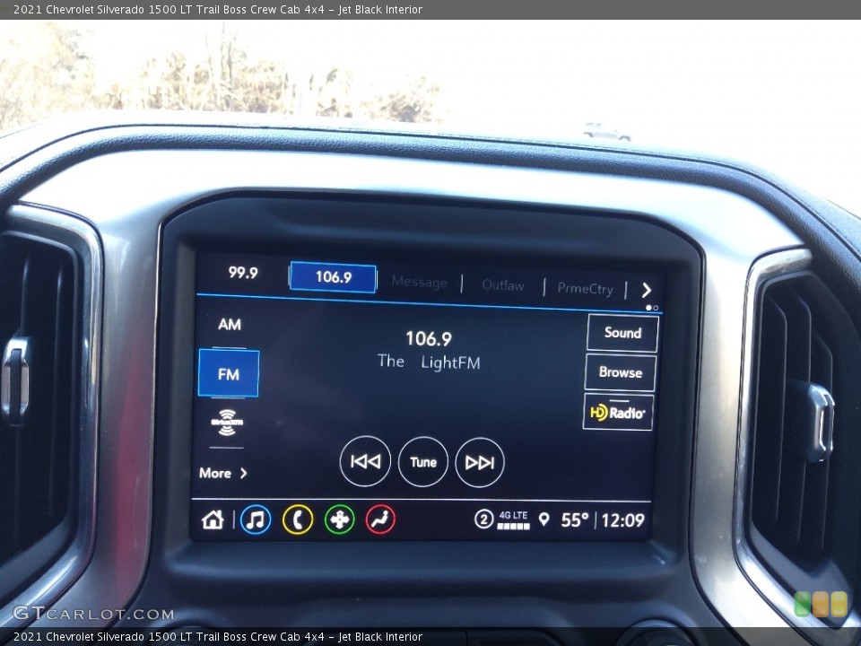 Jet Black Interior Controls for the 2021 Chevrolet Silverado 1500 LT Trail Boss Crew Cab 4x4 #145379749