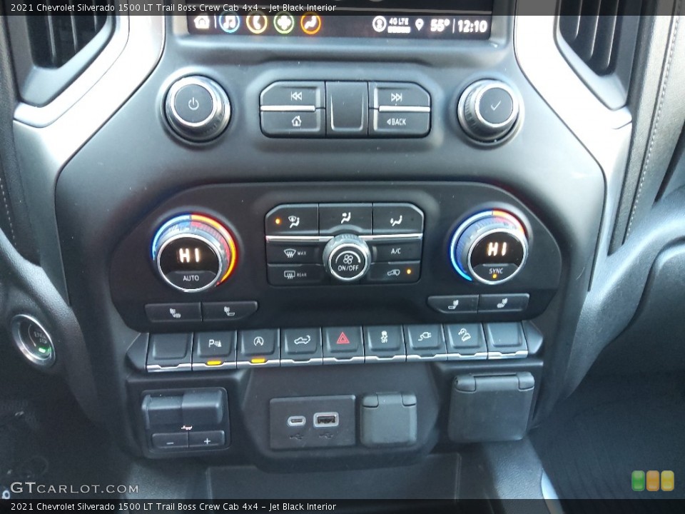 Jet Black Interior Controls for the 2021 Chevrolet Silverado 1500 LT Trail Boss Crew Cab 4x4 #145379821