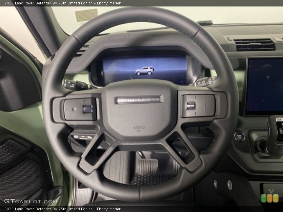 Ebony Interior Steering Wheel for the 2023 Land Rover Defender 90 75th Limited Edition #145380082