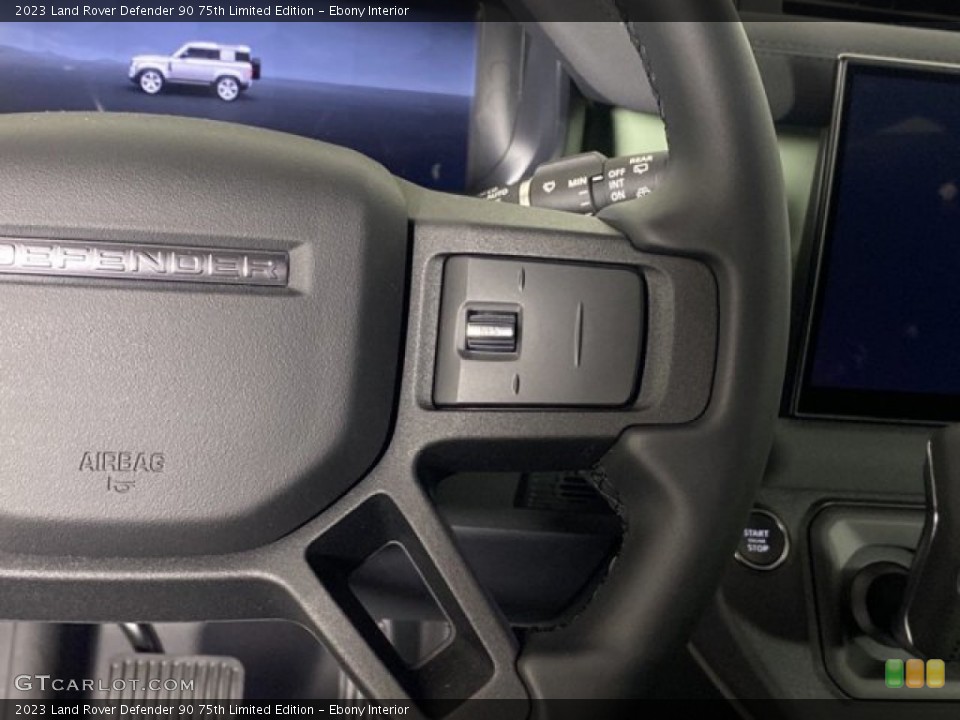 Ebony Interior Steering Wheel for the 2023 Land Rover Defender 90 75th Limited Edition #145380121