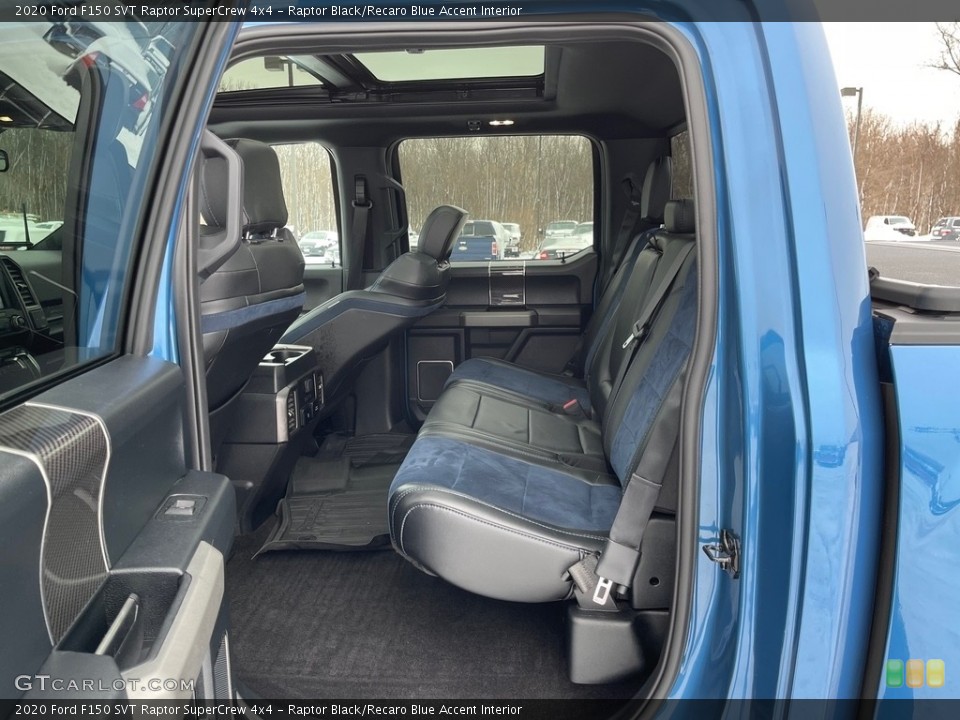 Raptor Black/Recaro Blue Accent Interior Rear Seat for the 2020 Ford F150 SVT Raptor SuperCrew 4x4 #145380598