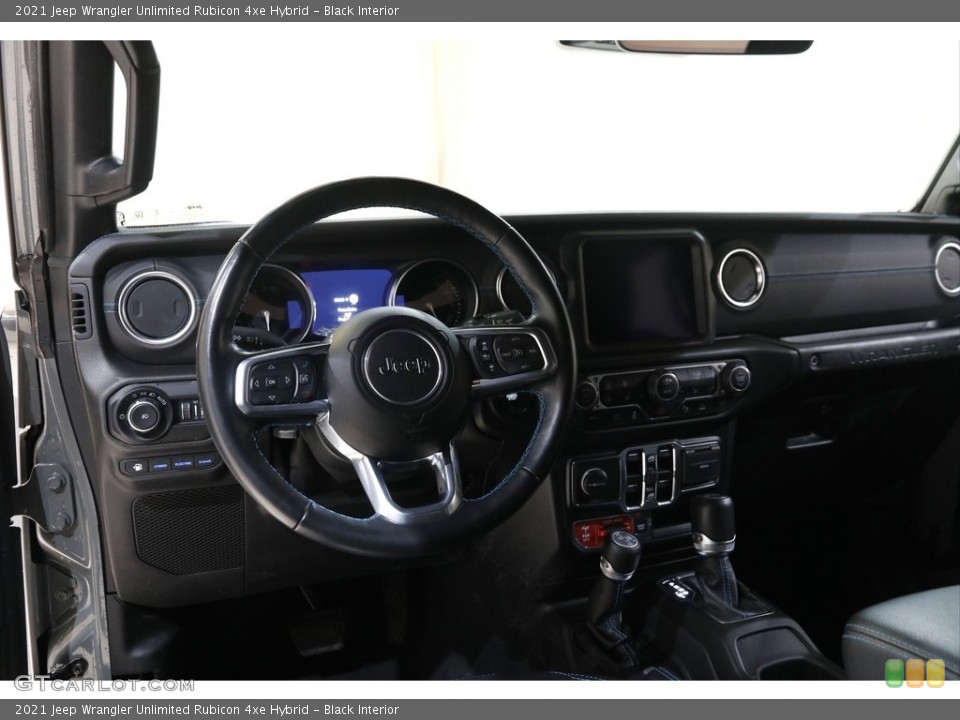 Black Interior Dashboard for the 2021 Jeep Wrangler Unlimited Rubicon 4xe Hybrid #145380892