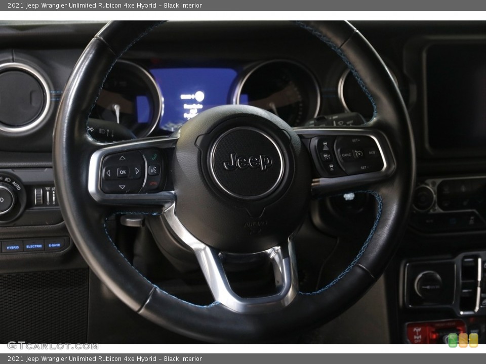 Black Interior Steering Wheel for the 2021 Jeep Wrangler Unlimited Rubicon 4xe Hybrid #145380916