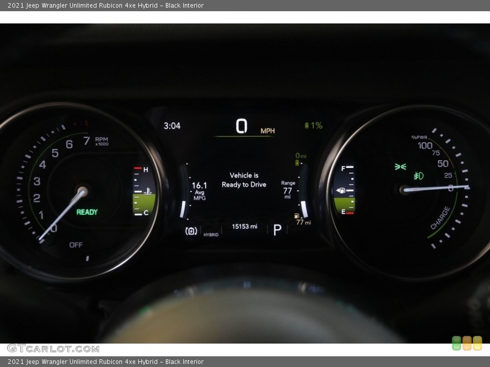 Black Interior Gauges for the 2021 Jeep Wrangler Unlimited Rubicon 4xe Hybrid #145380934