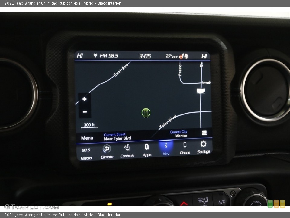Black Interior Controls for the 2021 Jeep Wrangler Unlimited Rubicon 4xe Hybrid #145381007