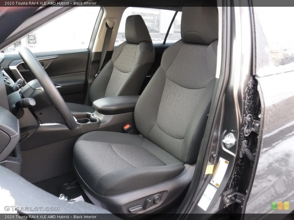 Black Interior Front Seat for the 2020 Toyota RAV4 XLE AWD Hybrid #145381921