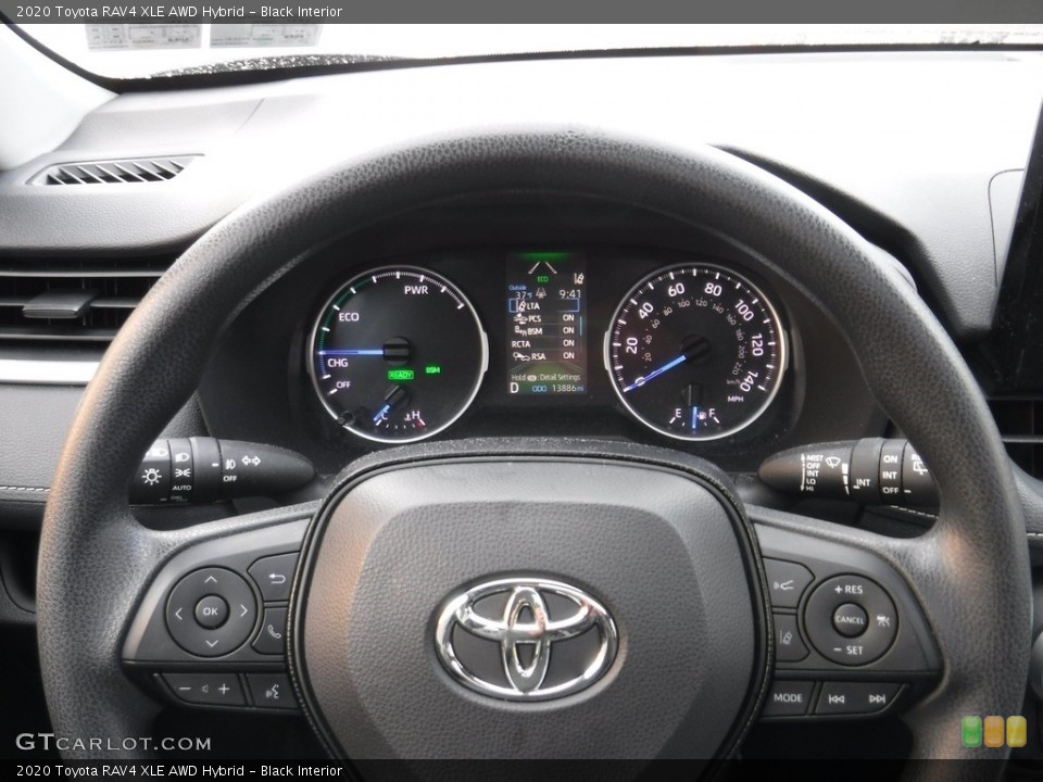 Black Interior Steering Wheel for the 2020 Toyota RAV4 XLE AWD Hybrid #145382008