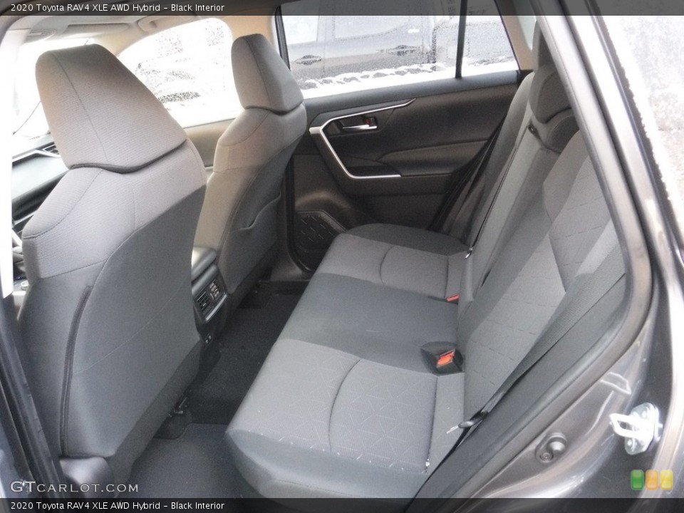 Black Interior Rear Seat for the 2020 Toyota RAV4 XLE AWD Hybrid #145382053