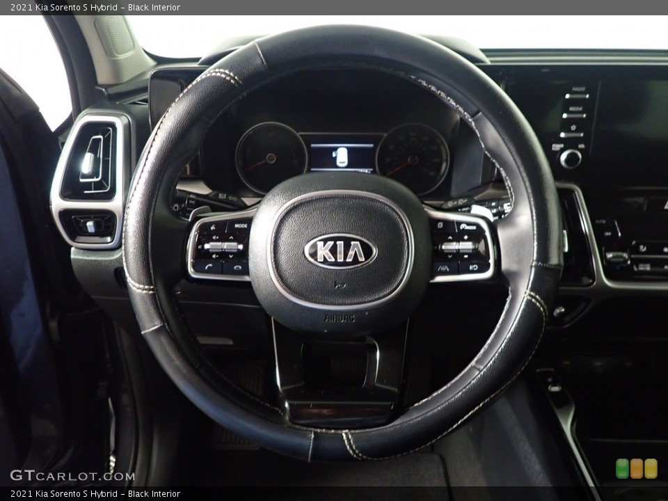Black Interior Steering Wheel for the 2021 Kia Sorento S Hybrid #145382401