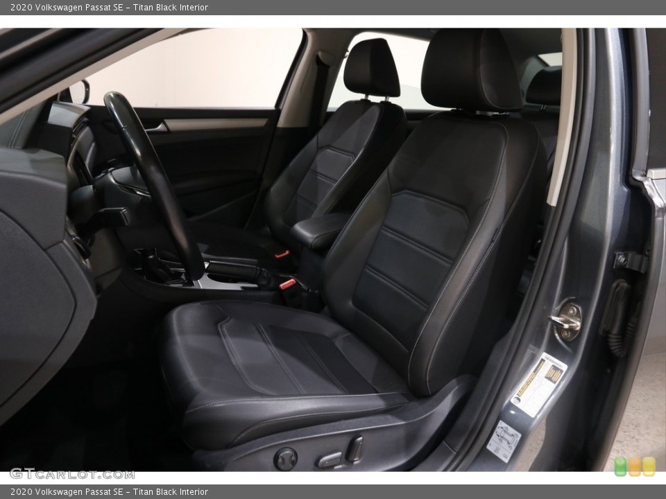 Titan Black Interior Front Seat for the 2020 Volkswagen Passat SE #145382792