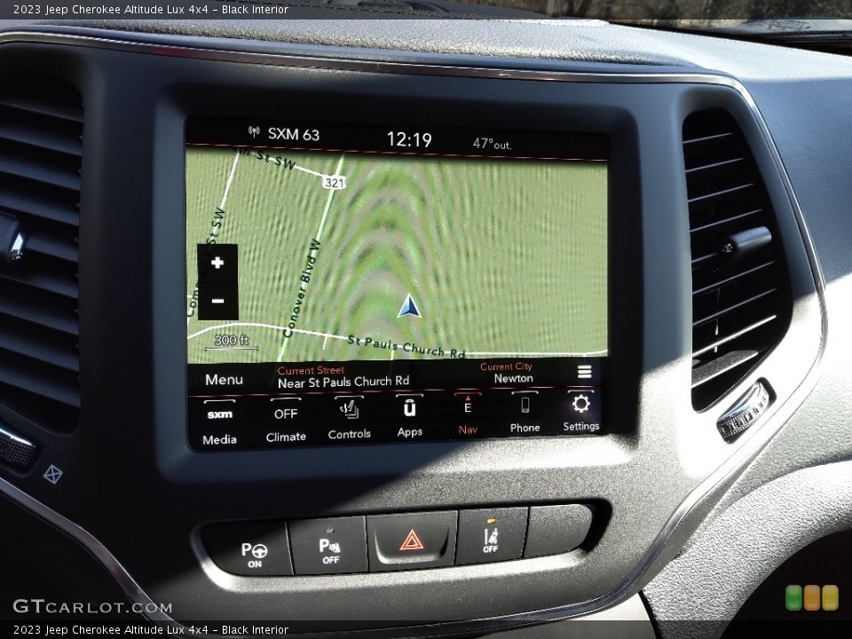 Black Interior Navigation for the 2023 Jeep Cherokee Altitude Lux 4x4 #145383058