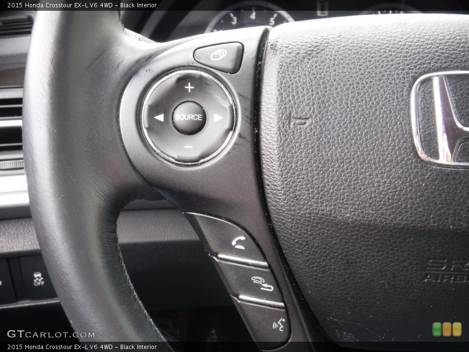 Black Interior Steering Wheel for the 2015 Honda Crosstour EX-L V6 4WD #145383769