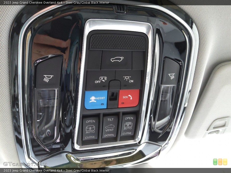 Steel Gray/Global Black Interior Controls for the 2023 Jeep Grand Cherokee Overland 4x4 #145385246