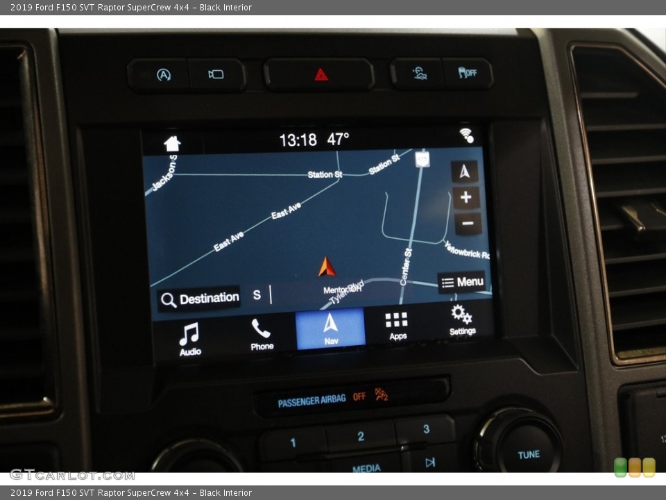 Black Interior Navigation for the 2019 Ford F150 SVT Raptor SuperCrew 4x4 #145386425