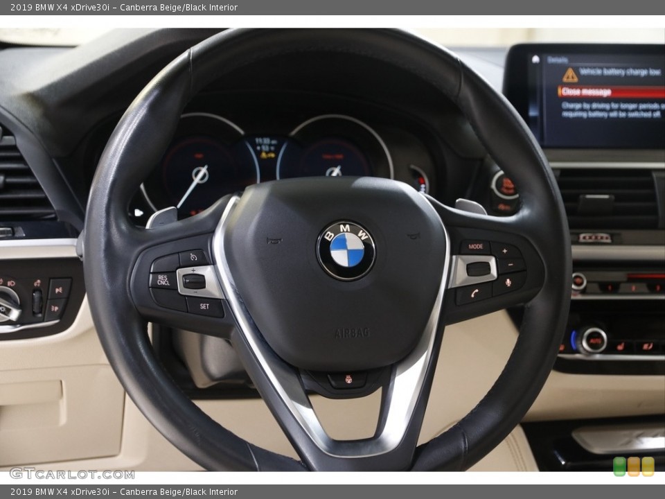 Canberra Beige/Black Interior Steering Wheel for the 2019 BMW X4 xDrive30i #145387542