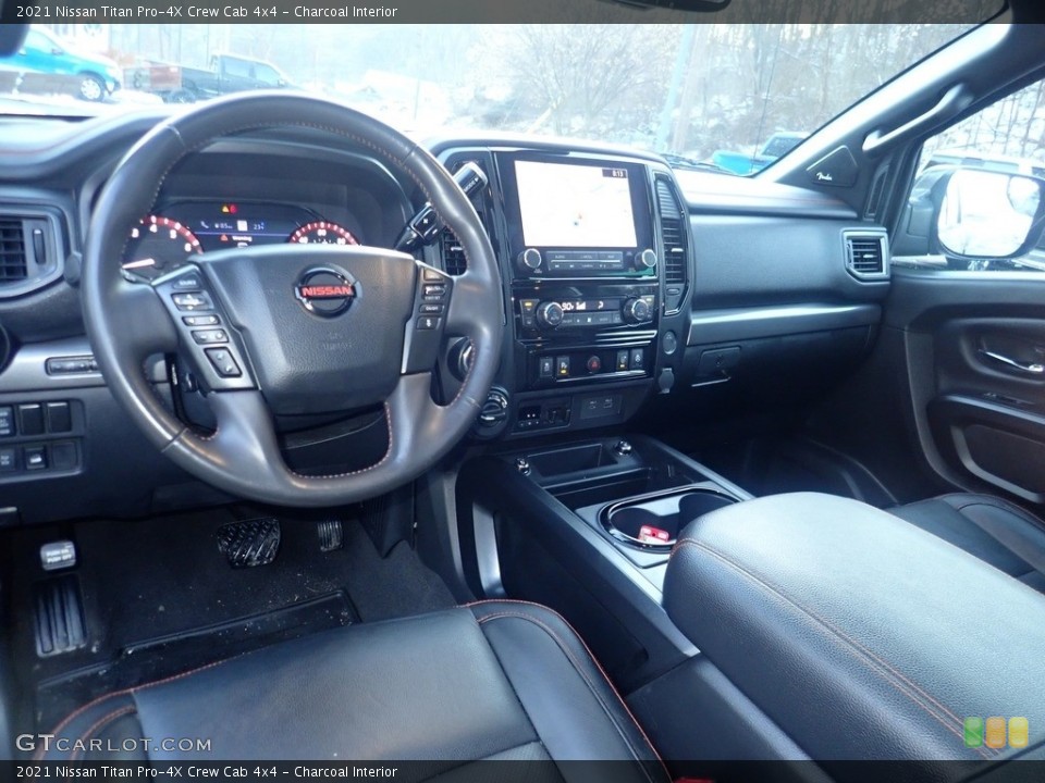 Charcoal Interior Photo for the 2021 Nissan Titan Pro-4X Crew Cab 4x4 #145387884