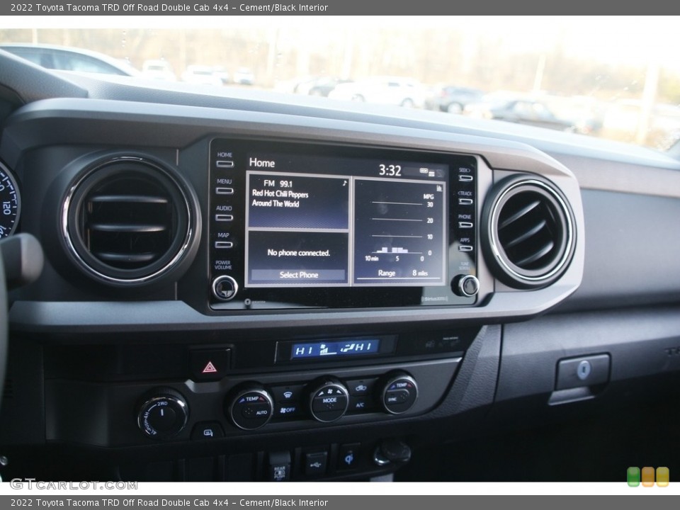 Cement/Black Interior Controls for the 2022 Toyota Tacoma TRD Off Road Double Cab 4x4 #145388910