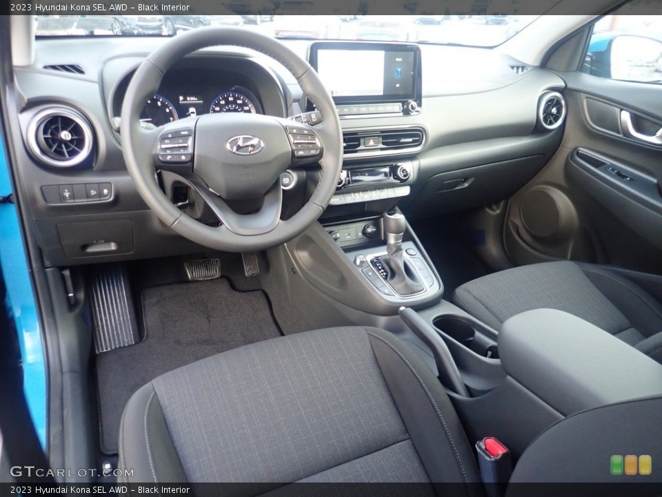 Black Interior Photo for the 2023 Hyundai Kona SEL AWD #145389837