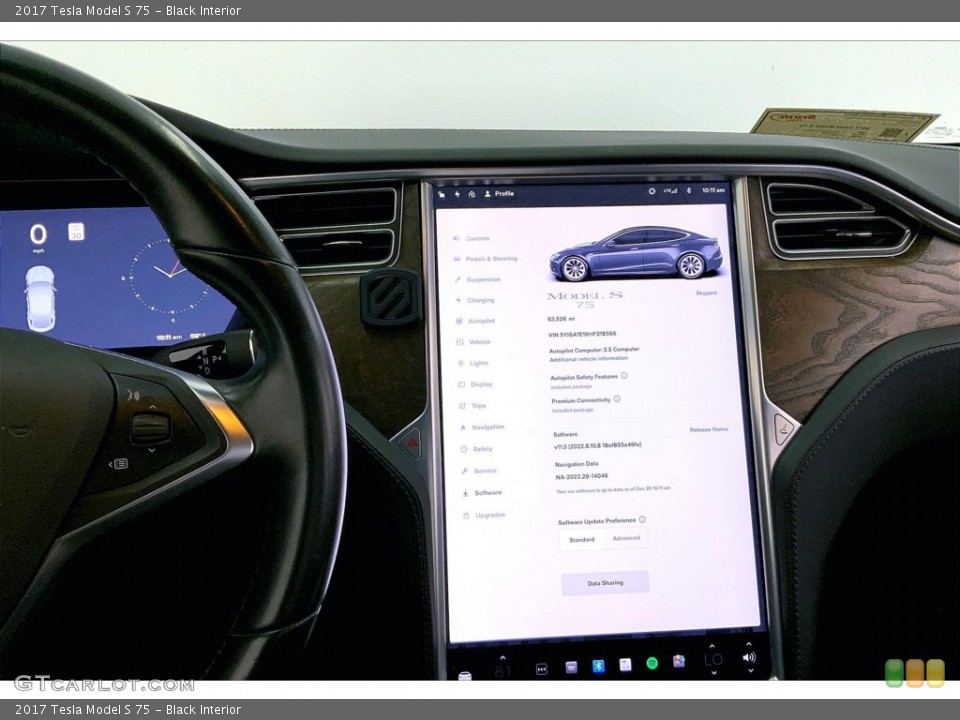 Black Interior Controls for the 2017 Tesla Model S 75 #145391245