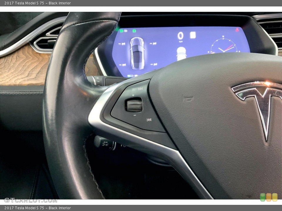 Black Interior Steering Wheel for the 2017 Tesla Model S 75 #145391596