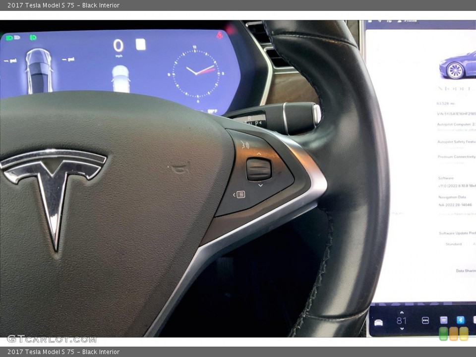 Black Interior Steering Wheel for the 2017 Tesla Model S 75 #145391626