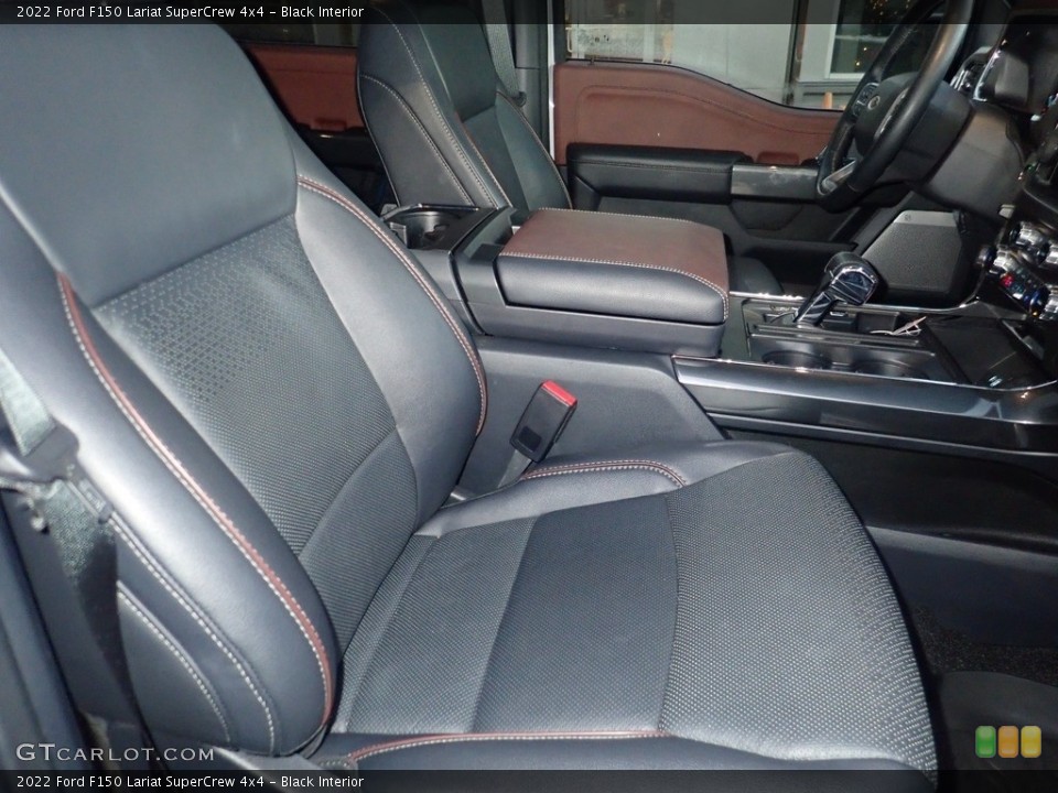 Black Interior Front Seat for the 2022 Ford F150 Lariat SuperCrew 4x4 #145391789