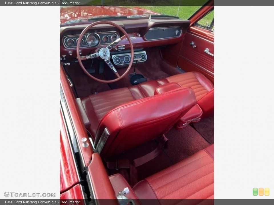 Red Interior Photo for the 1966 Ford Mustang Convertible #145392079