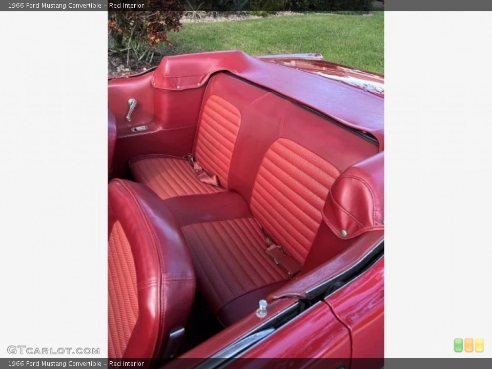 Red Interior Rear Seat for the 1966 Ford Mustang Convertible #145392093