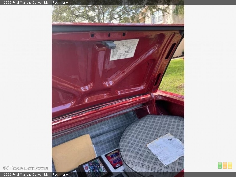 Red Interior Trunk for the 1966 Ford Mustang Convertible #145392343