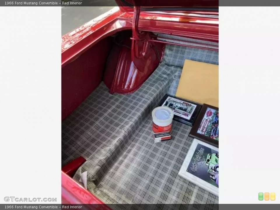 Red Interior Trunk for the 1966 Ford Mustang Convertible #145392358