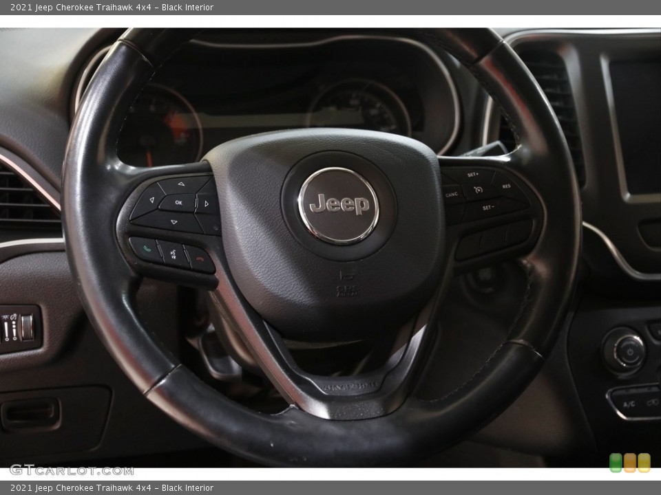 Black Interior Steering Wheel for the 2021 Jeep Cherokee Traihawk 4x4 #145392529