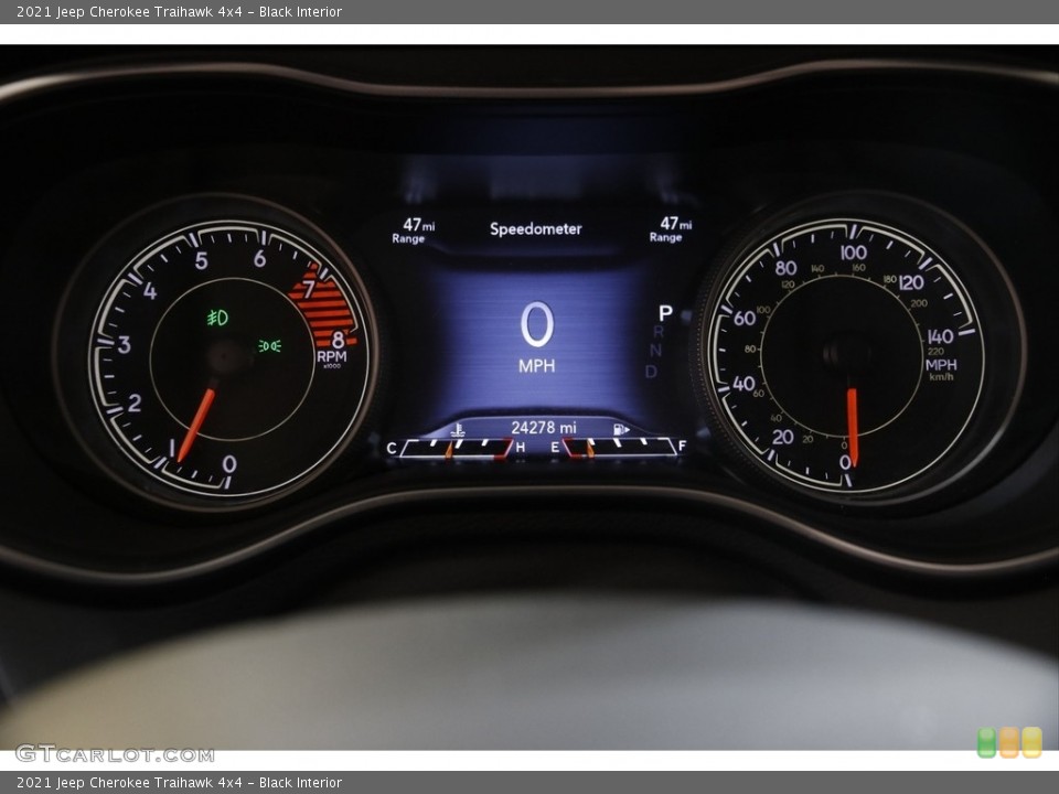 Black Interior Gauges for the 2021 Jeep Cherokee Traihawk 4x4 #145392547