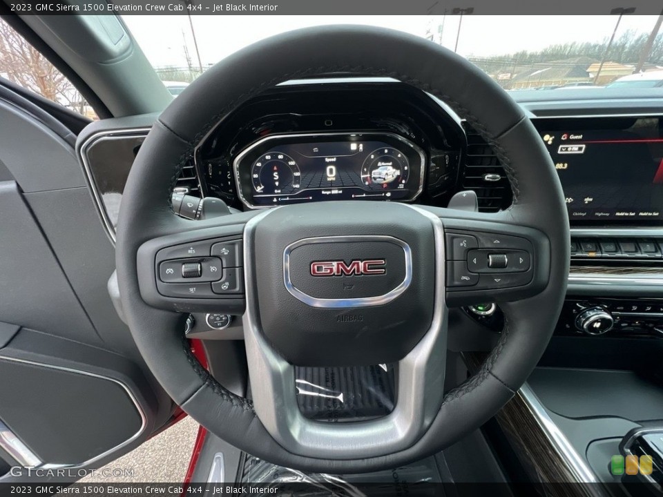 Jet Black Interior Steering Wheel for the 2023 GMC Sierra 1500 Elevation Crew Cab 4x4 #145393266