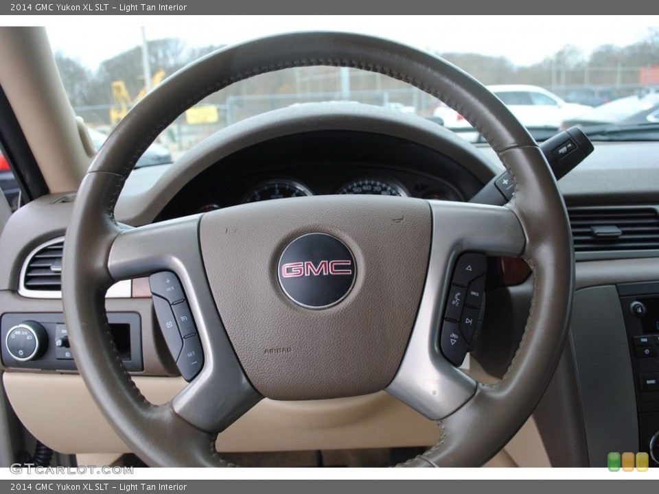 Light Tan Interior Steering Wheel for the 2014 GMC Yukon XL SLT #145393474